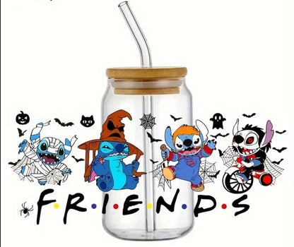 Halloween Friends Stitch UVDTF Wrap