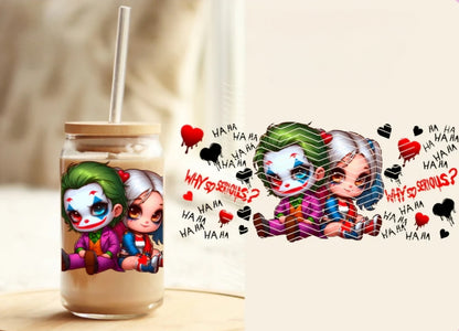 Envoltura UVDTF de Joker y Harley