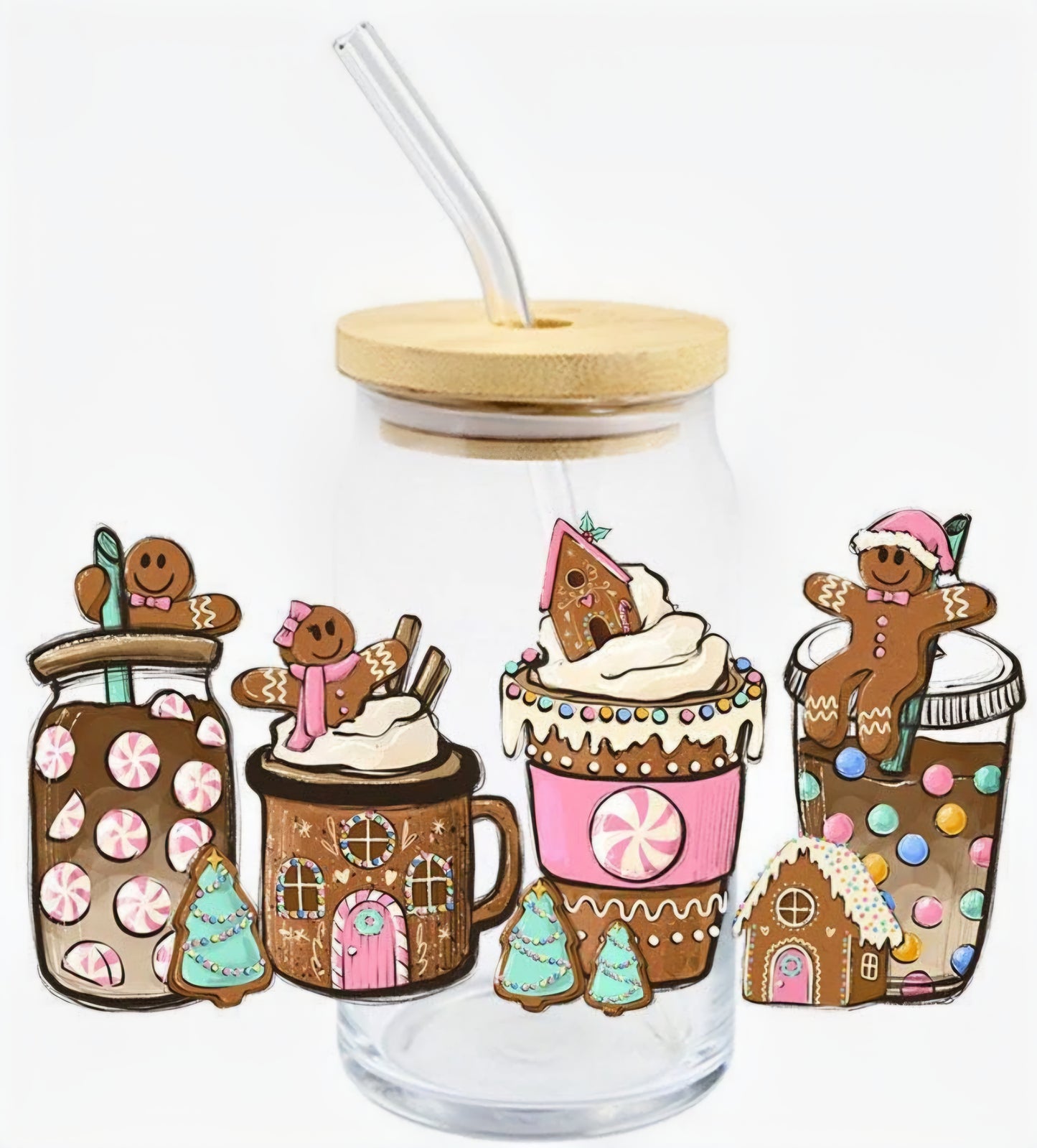 Gingerbread Cups - UVDTF Wrap