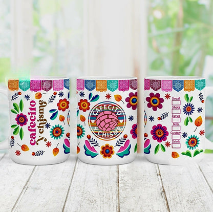 Cafecito y Chisme Bold Colors - UVDTF Wrap for cups/hard surfaces