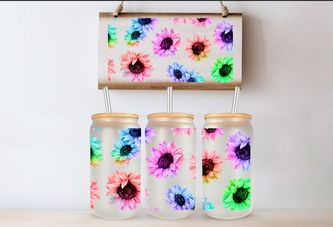 Colorful Daisies - UVDTF Wrap fo rcups/hard surfaces sticker