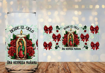 Virgen de Guadalupe Candle - UVDTF Wrap for cups/hard surfaces sticker