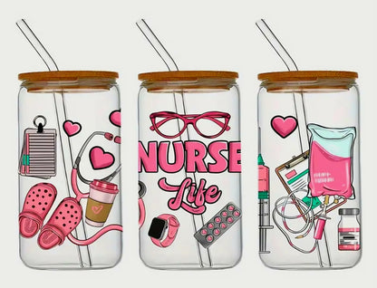 Envoltura UVDTF rosa de Nurse Life