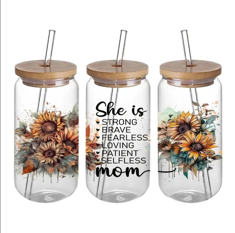 She is Mom Sunflowers - UVDTF Wrap