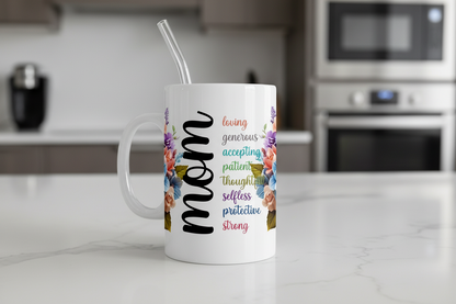 Mom Adjectives - UVDTF Wrap for cups/ hard surfaces sticker