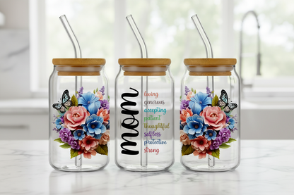 Mom Adjectives - UVDTF Wrap for cups/ hard surfaces sticker