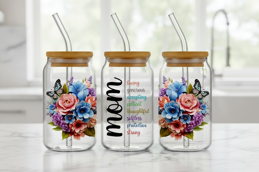 Mom Adjectives - UVDTF Wrap for cups/ hard surfaces sticker