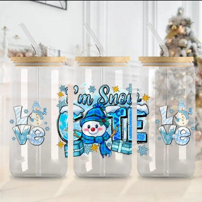 I'm Snow Cute Snowman - UVDTF Wrap for cups/hard surfaces sticker