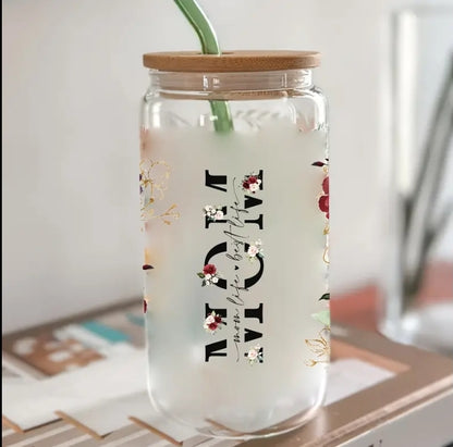 Mamá - Envoltura UVDTF con rosa roja