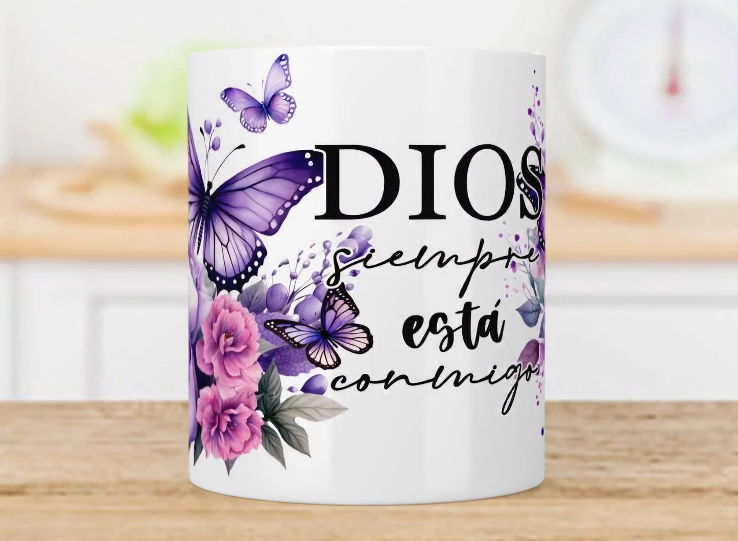 Envoltura UVDTF con mariposas moradas de Dios