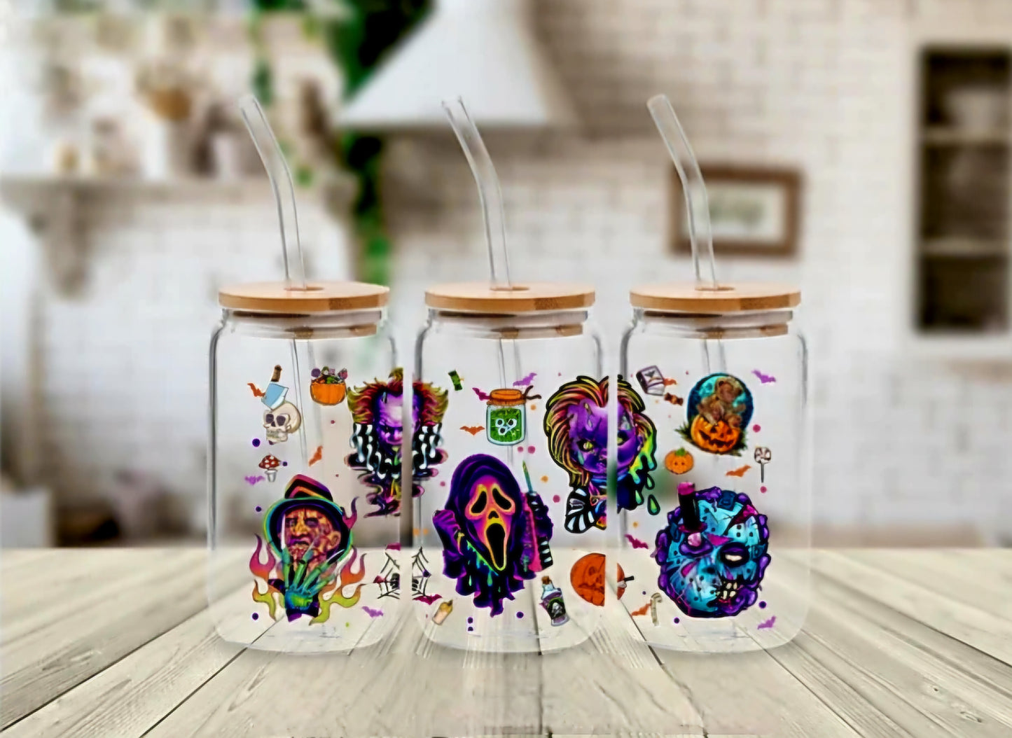 Envoltura UVDTF de caras aterradoras