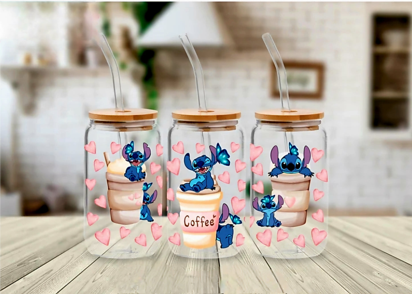 Coser envolturas UVDTF de café