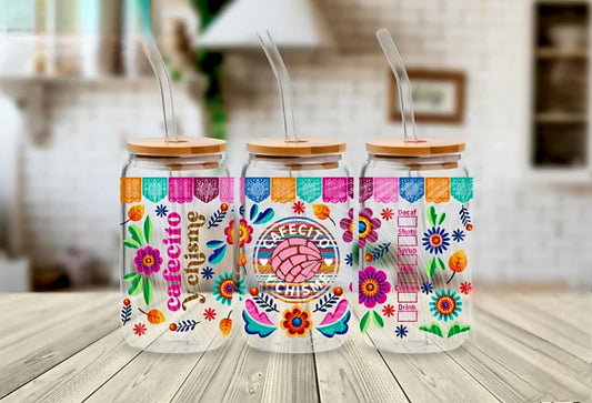 Cafecito y Chisme Bold Colors - UVDTF Wrap for cups/hard surfaces sticker
