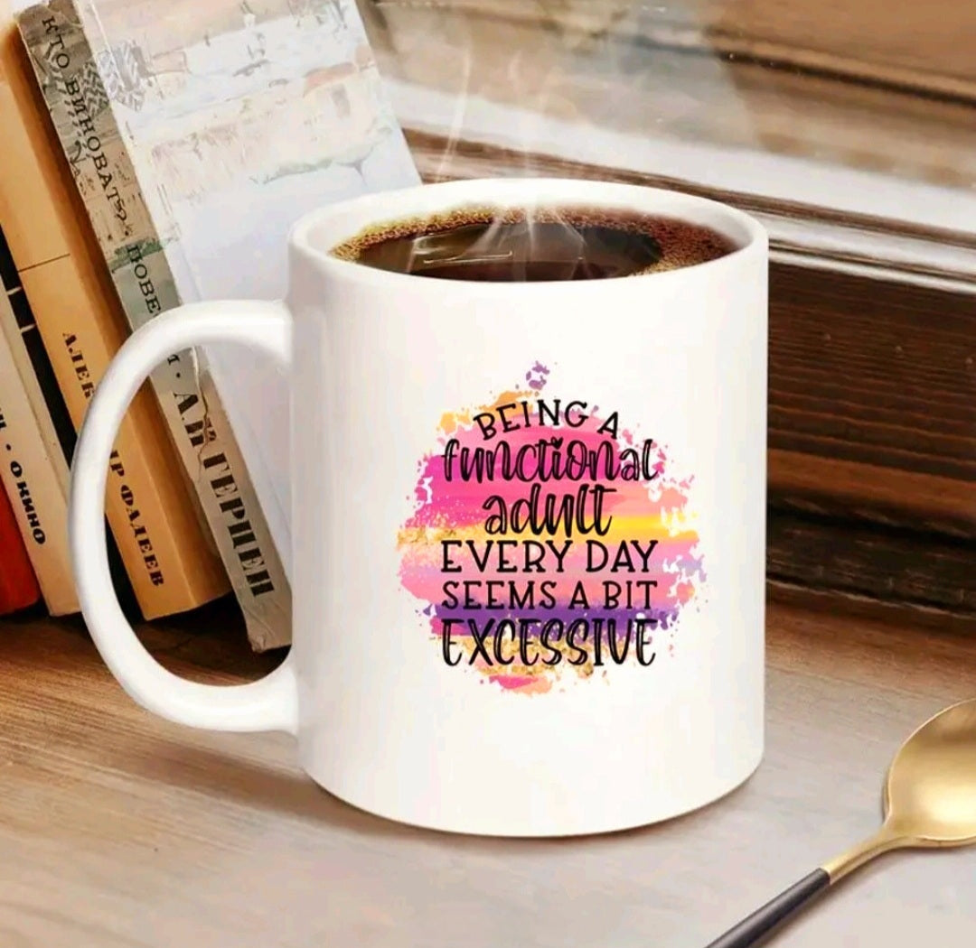 Calcomanía UVDTF para ser un adulto funcional todos los días