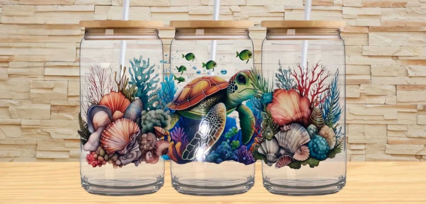 Turtle - UVDTF Wrap for cups/hard surfaces sticker