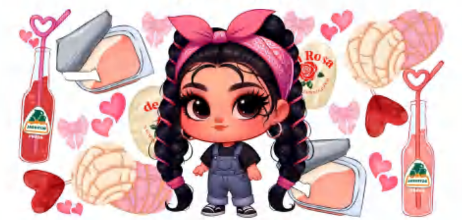 Strawberry Soda Girl - UVDTF Wrap for cups/hard surfaces sticker