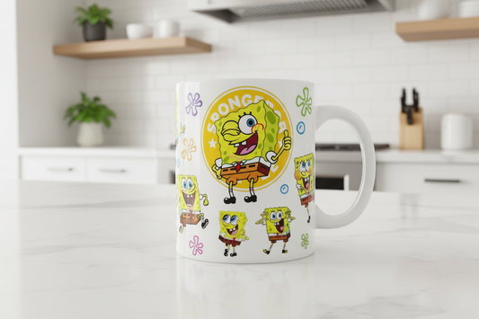 Spongebob Starbucks - UVDTF wrap for cups/hard surfaces sticker