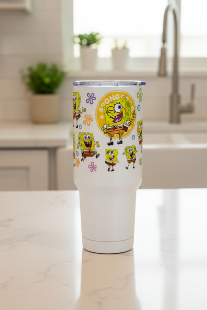Spongebob Starbucks - UVDTF wrap for cups/hard surfaces sticker