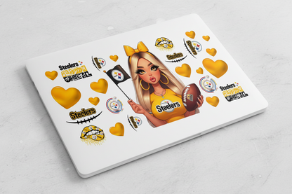Steelers Cheerleader - UVDTF Wrap for cups/hard surfaces sticker