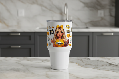 Steelers Cheerleader - UVDTF Wrap for cups/hard surfaces sticker