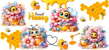 Sweet Honey - UVDTF Wrap for cups/hard surfaces sticker