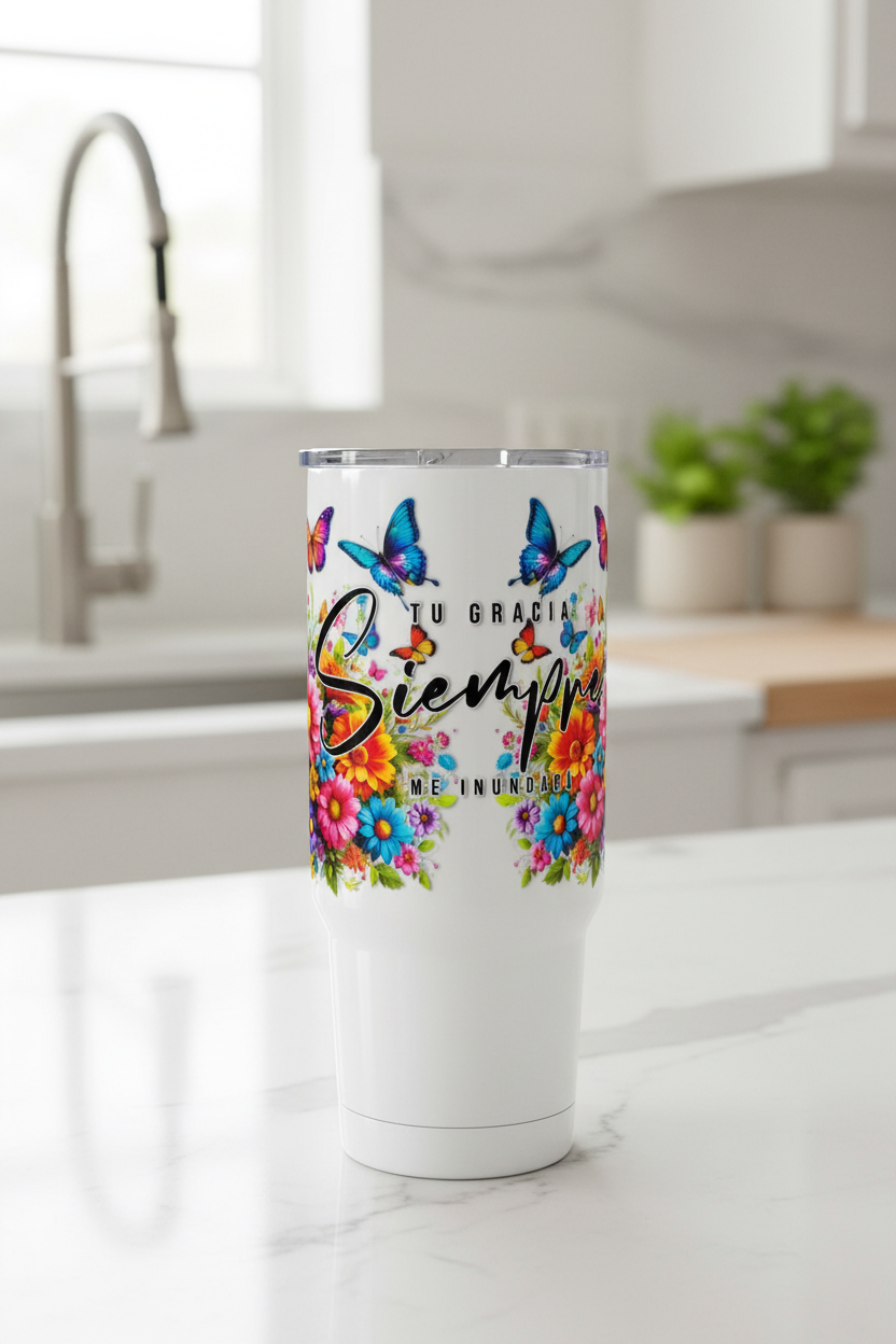 Tu Gracia Siempre - UVDTF Wrap for cups/hard surfaces sticker