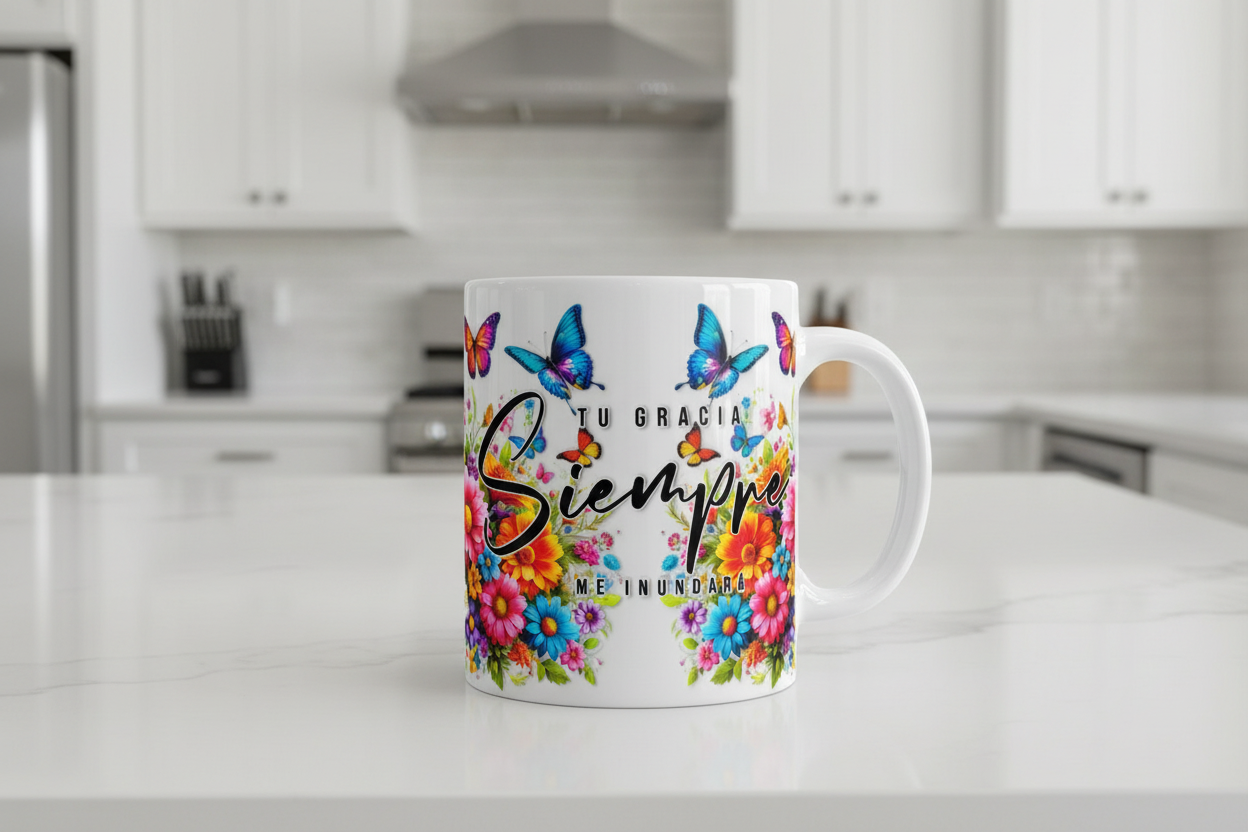 Tu Gracia Siempre - UVDTF Wrap for cups/hard surfaces sticker
