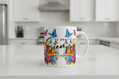Tu Gracia Siempre - UVDTF Wrap for cups/hard surfaces sticker