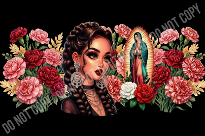 Virgencita Lady - UVDTF Wrap for cups/hard surfaces sticker