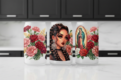 Virgencita Lady - UVDTF Wrap for cups/hard surfaces sticker