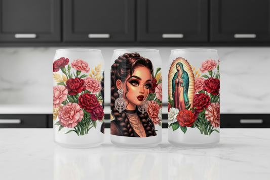 Virgencita Lady - UVDTF Wrap for cups/hard surfaces sticker