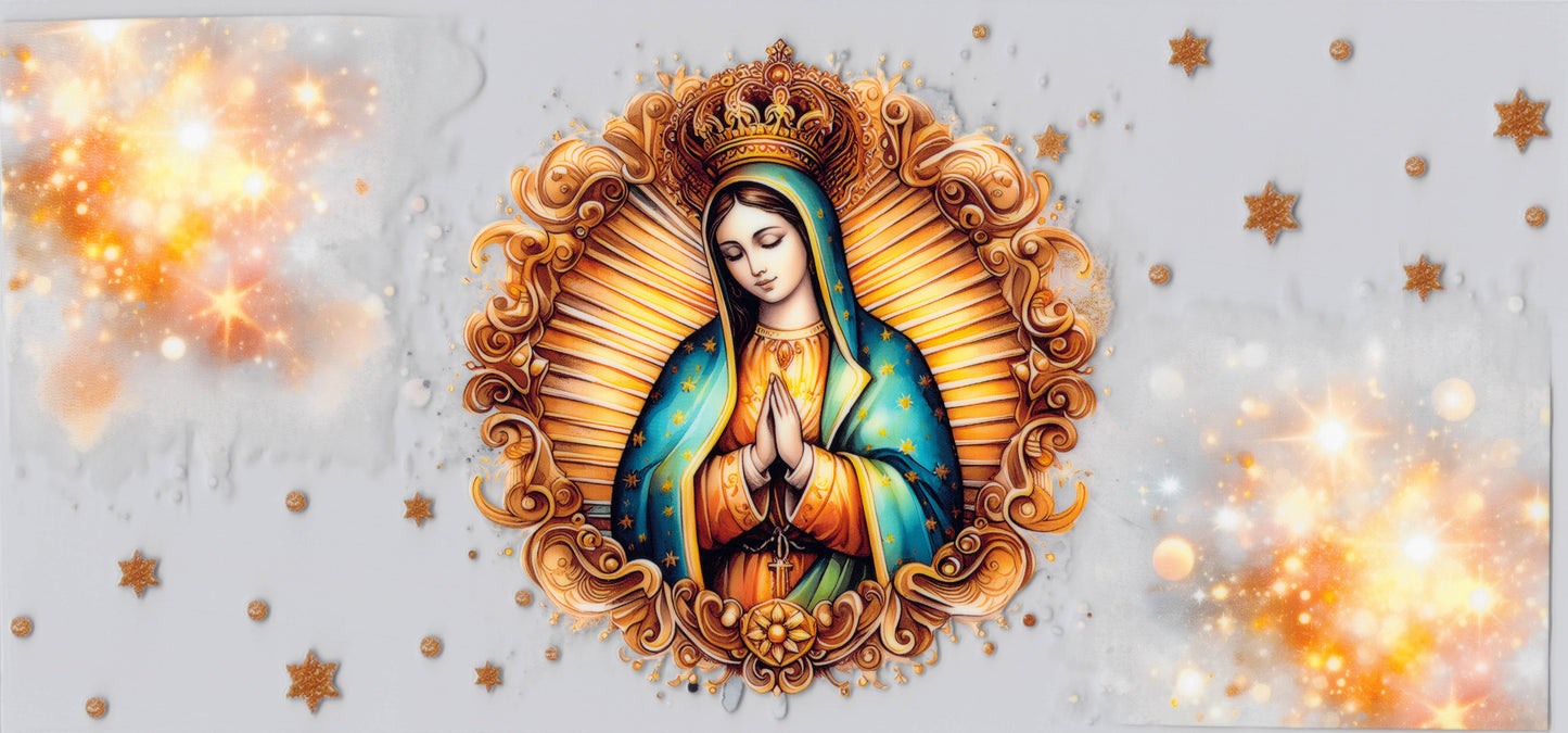 Golden Virgen - UVDTF Wrap for cups/hard surfaces sticker