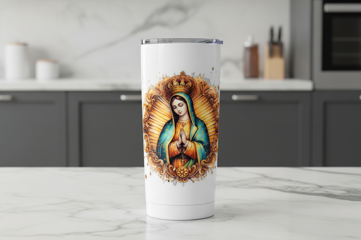 Golden Virgen - UVDTF Wrap for cups/hard surfaces sticker