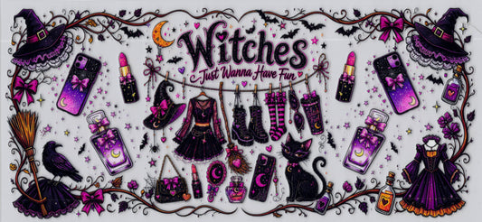 Witches Clothesline - UVDTF wrap for cups/hard surfaces sticker
