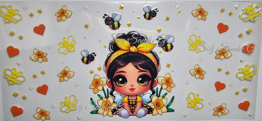 Yellow Bandana Bee Cutie - UVDTF Wrap for cups/hard surfaces sticker