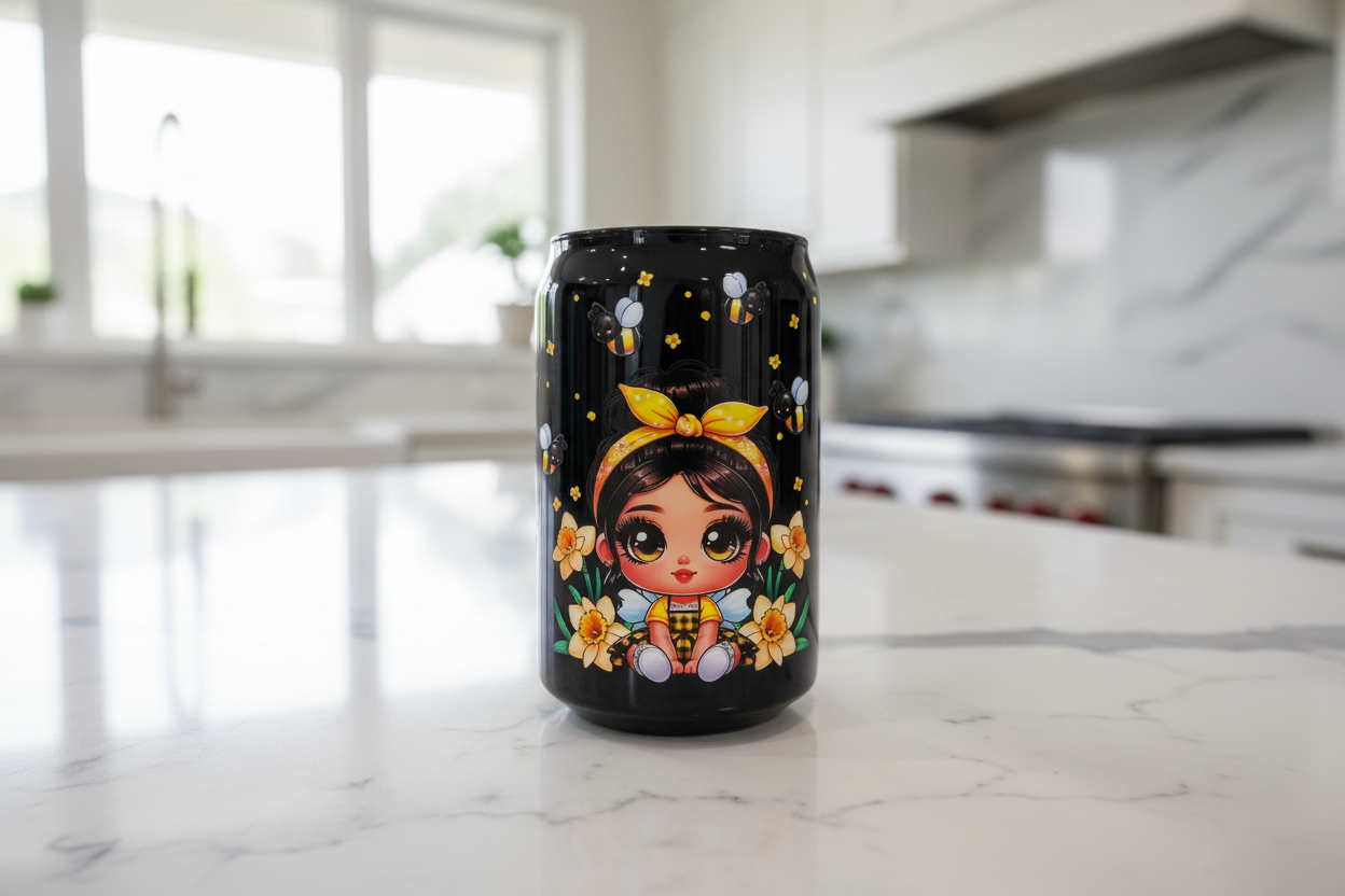 Yellow Bandana Bee Cutie - UVDTF Wrap for cups/hard surfaces sticker