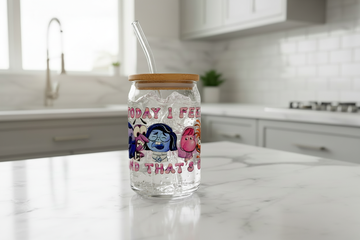 Today I Feel and that's OK -  UVDTF Wrap for cups/hard surfaces sticker