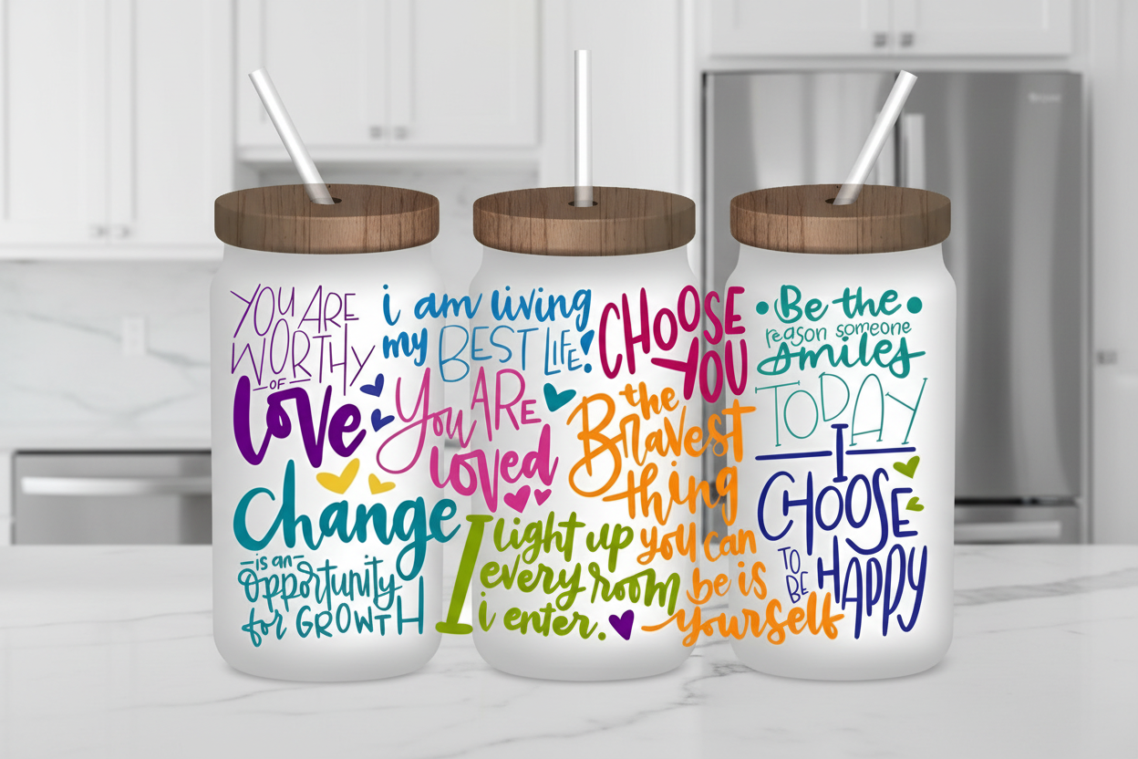 Frases de positividad Envoltura UVDTF