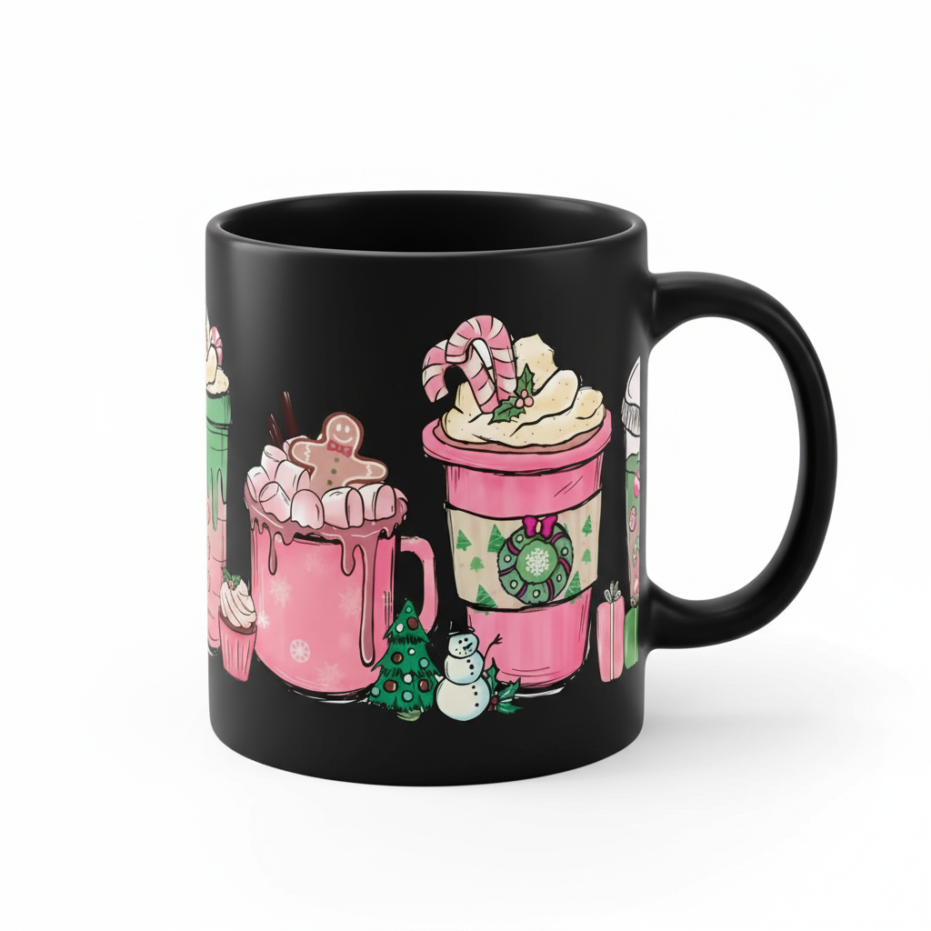 Candy X-mas Cups #1 - UVDTF Wrap for cups/hard surfaces sticker