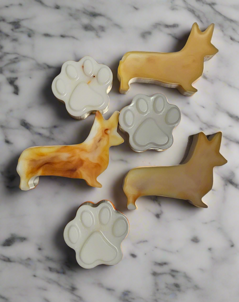 Corgis & Paws Prints Wax Melts (Mahogany Teakwood) - Sample Size for wax warmer