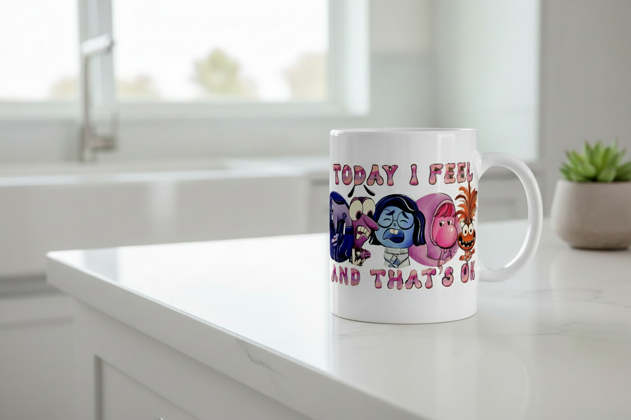 Today I Feel and that's OK -  UVDTF Wrap for cups/hard surfaces sticker