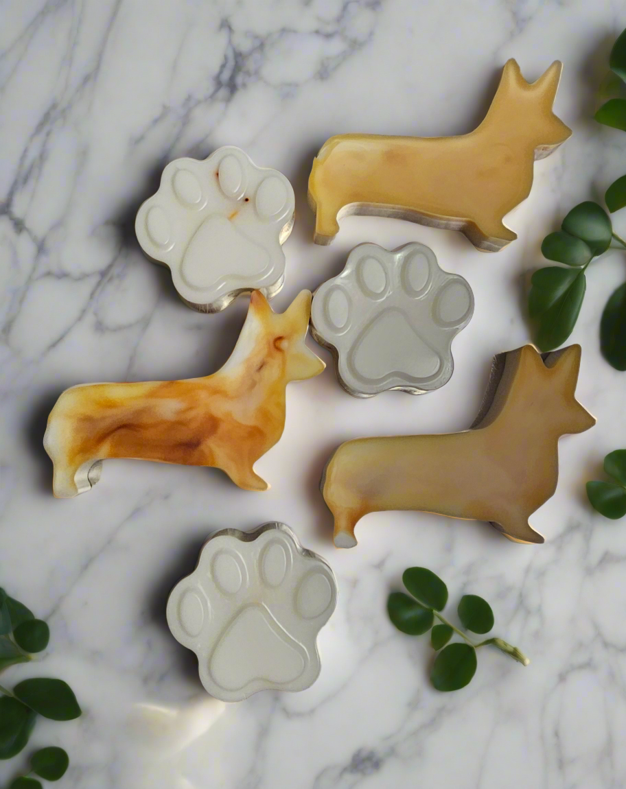 Corgis & Paws Prints Wax Melts (Mahogany Teakwood) - Sample Size for wax warmer