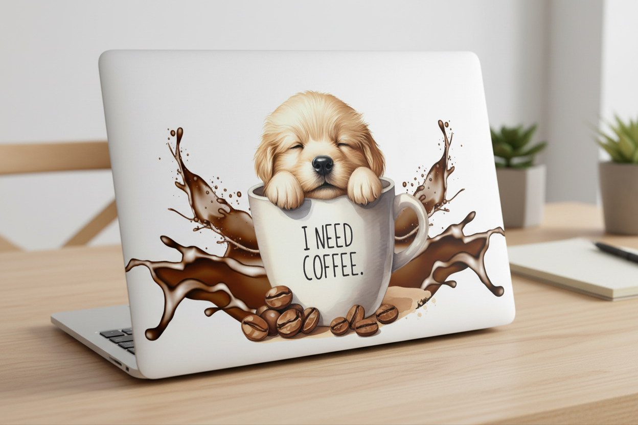 Golden Retreiver in a Mug - UVDTF Wrap for cups/hard surfaces sticker