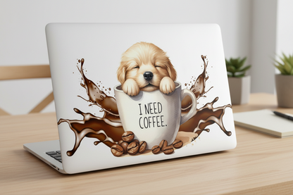 Golden Retreiver in a Mug - UVDTF Wrap for cups/hard surfaces sticker