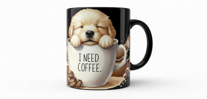 Golden Retreiver in a Mug - UVDTF Wrap for cups/hard surfaces sticker