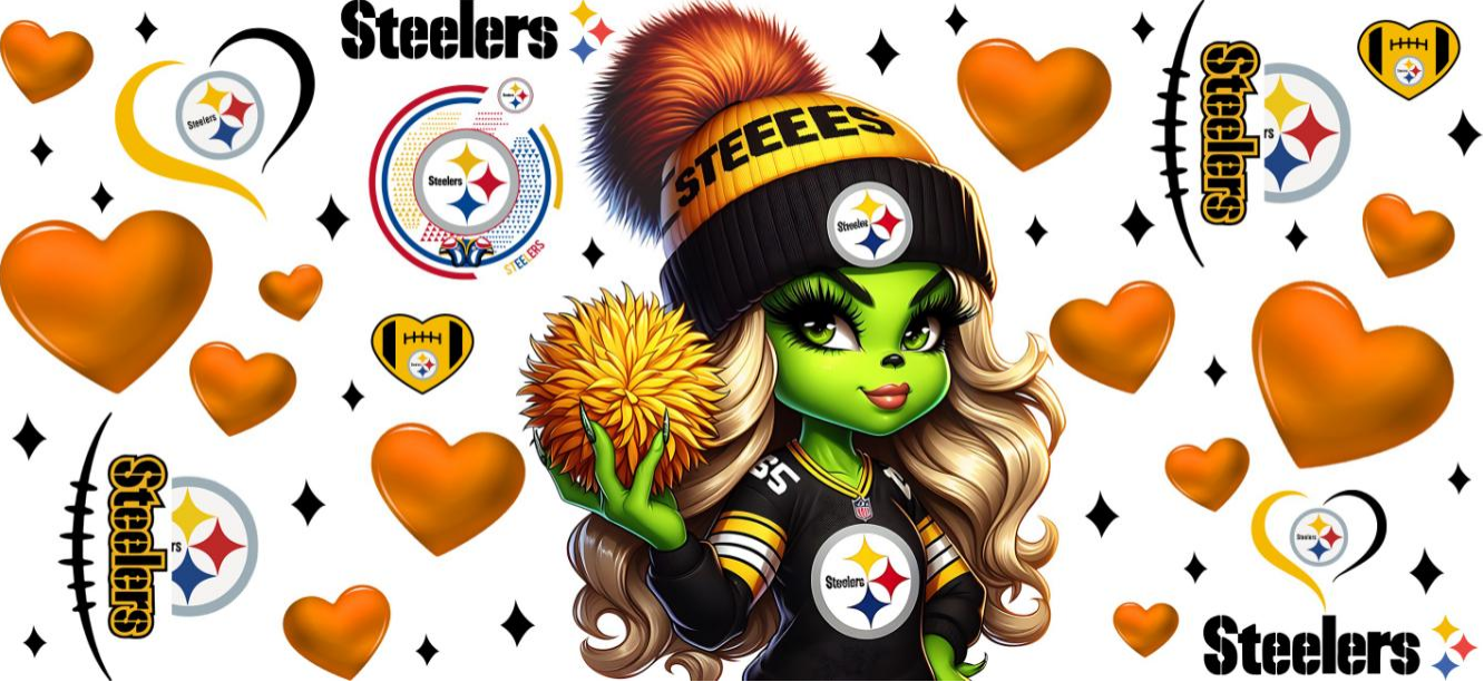 Steelers Green Cheerleader - UVDTF Wrap