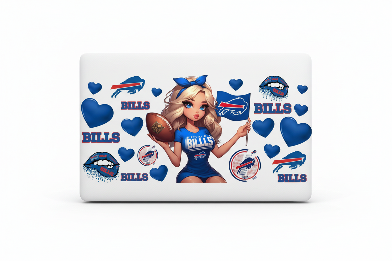 Buffalo Bills Cheerleader - UVDTF Wrap for cups/hard surfaces sticker
