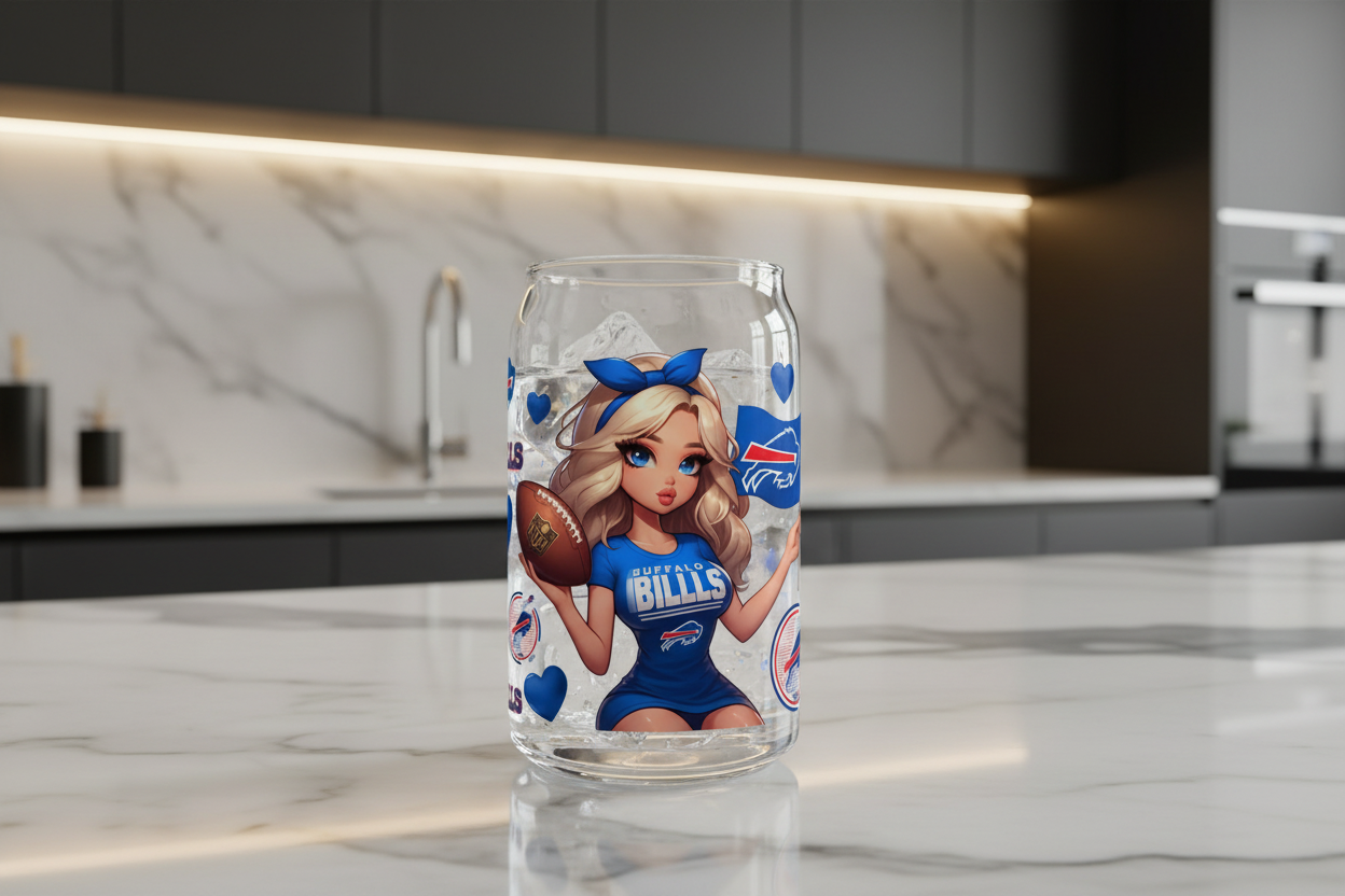 Buffalo Bills Cheerleader - UVDTF Wrap for cups/hard surfaces sticker