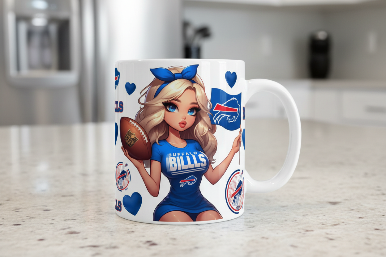 Buffalo Bills Cheerleader - UVDTF Wrap for cups/hard surfaces sticker