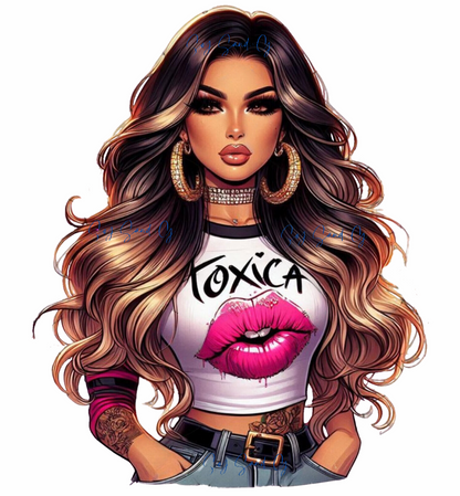Latina Tóxica Pink Lips - UVDTF Decal for cups/hard surfaces sticker